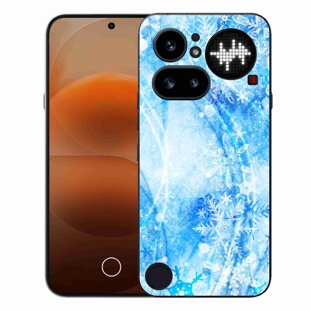 Gélový kryt mmCase na Nothing Phone (4a) - snehové vločky