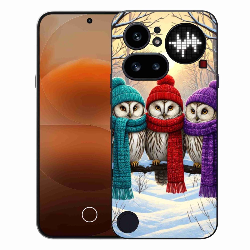 Gélový kryt mmCase na Nothing Phone (4a) - soví priatelia