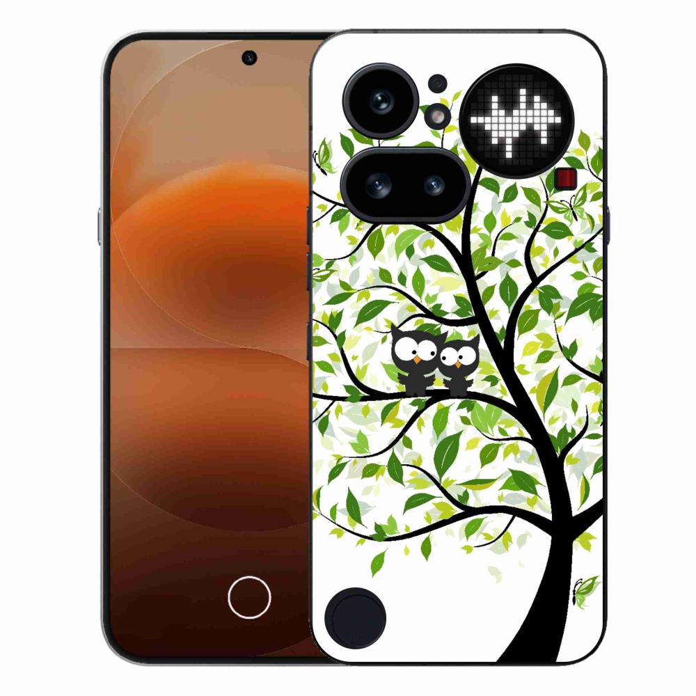 Gélový kryt mmCase na Nothing Phone (4a) - malej sovy na strome