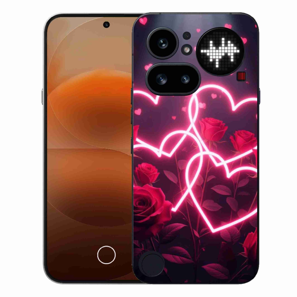 Gélový kryt mmCase na Nothing Phone (4a) - srdce lásky