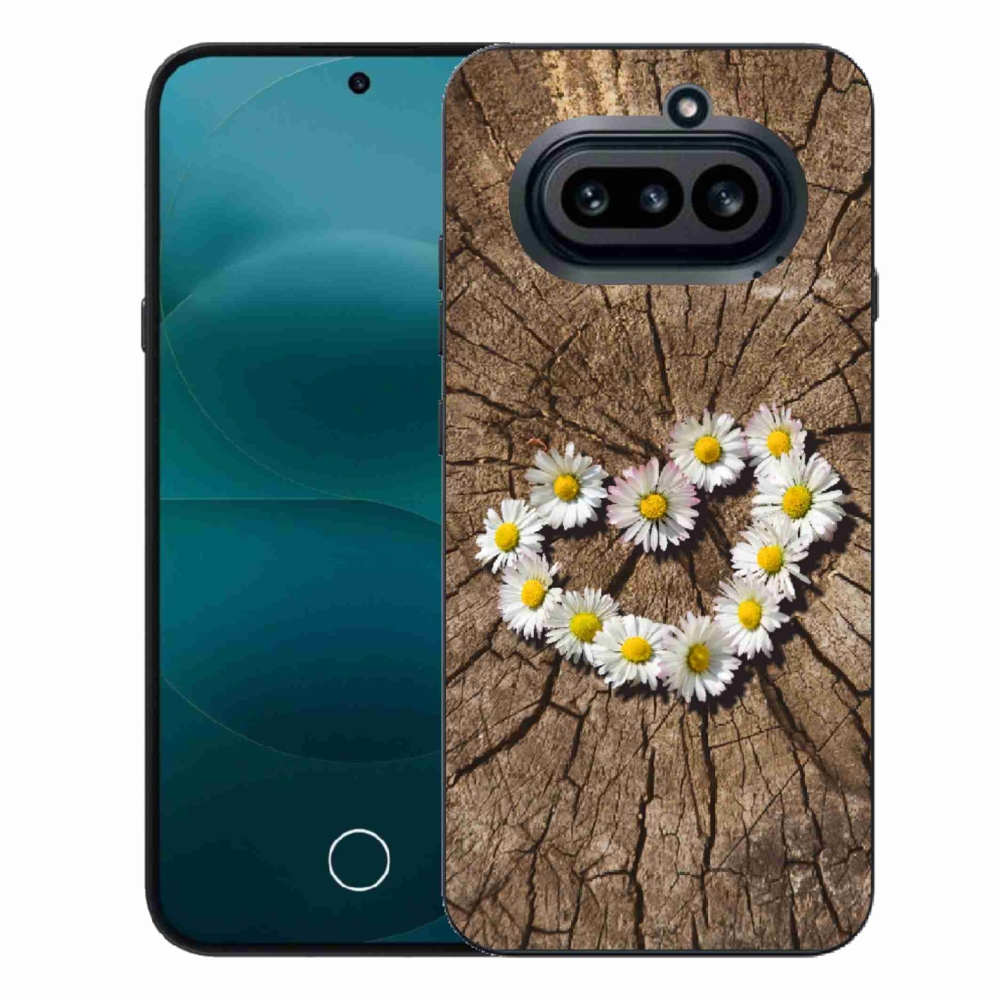 Gélový kryt mmCase na Nothing Phone (4a) - srdce z margaréty