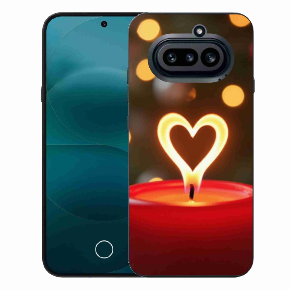 Gélový kryt mmCase na Nothing Phone (4a) - srdce z plameňa
