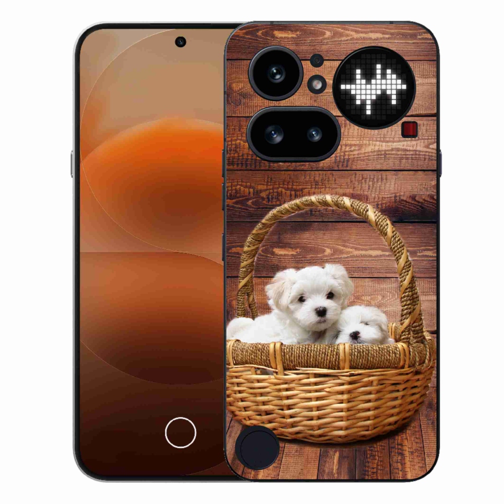 Gélový kryt mmCase na Nothing Phone (4a) - šteniatka