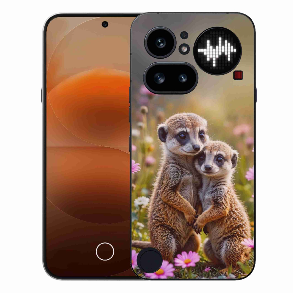Gélový kryt mmCase na Nothing Phone (4a) - surikatí duo