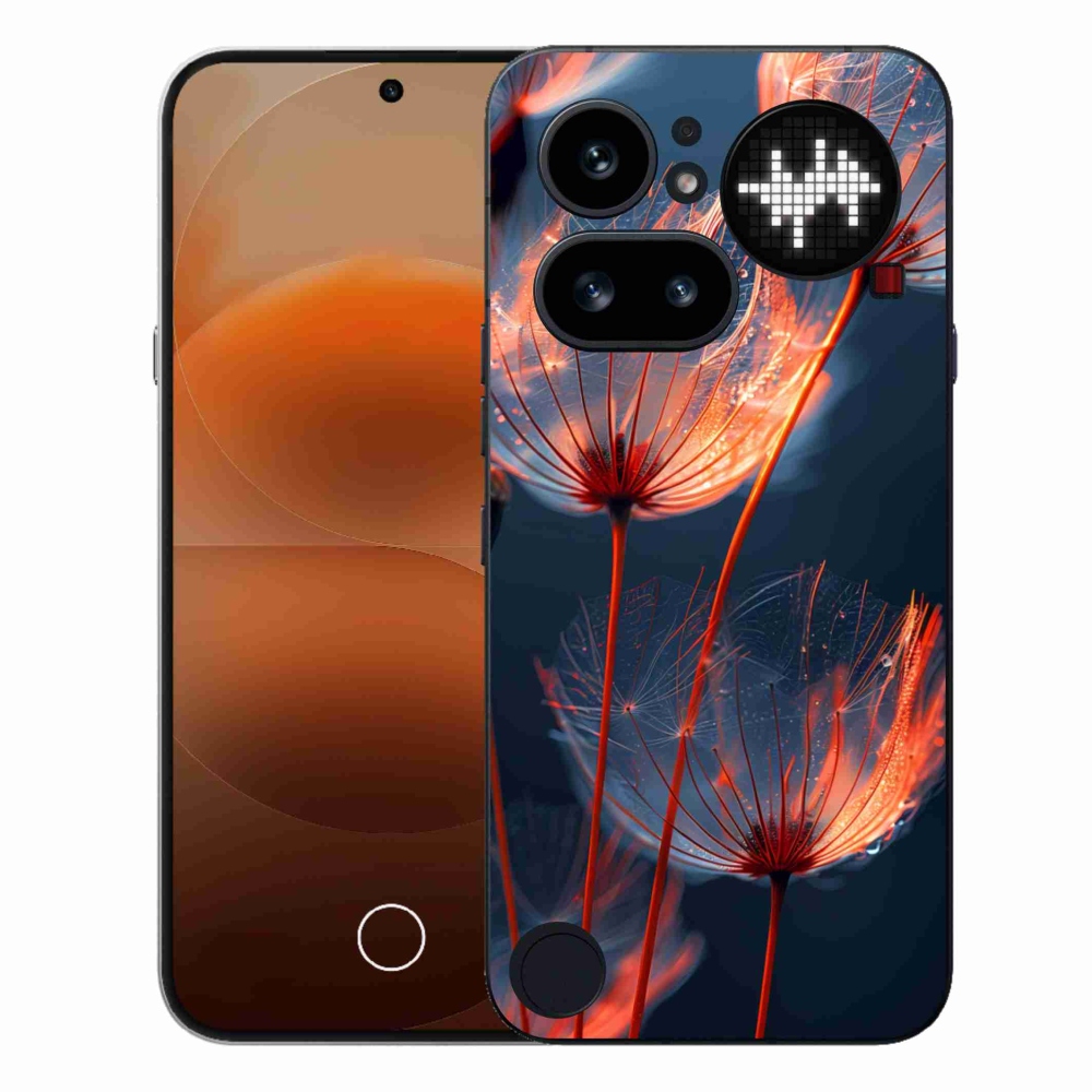 Gélový kryt mmCase na Nothing Phone (4a) - svetielkujúce páperie