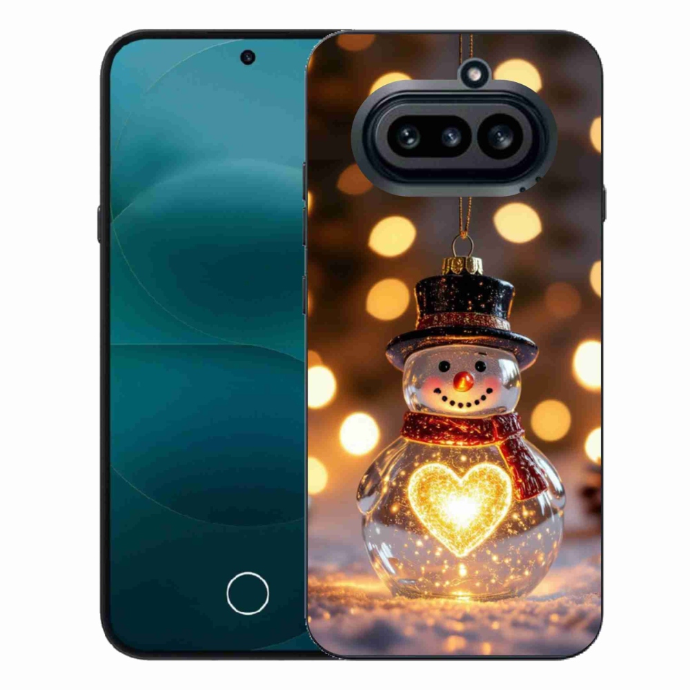 Gélový kryt mmCase na Nothing Phone (4a) - svietiaci vianočný snehuliak