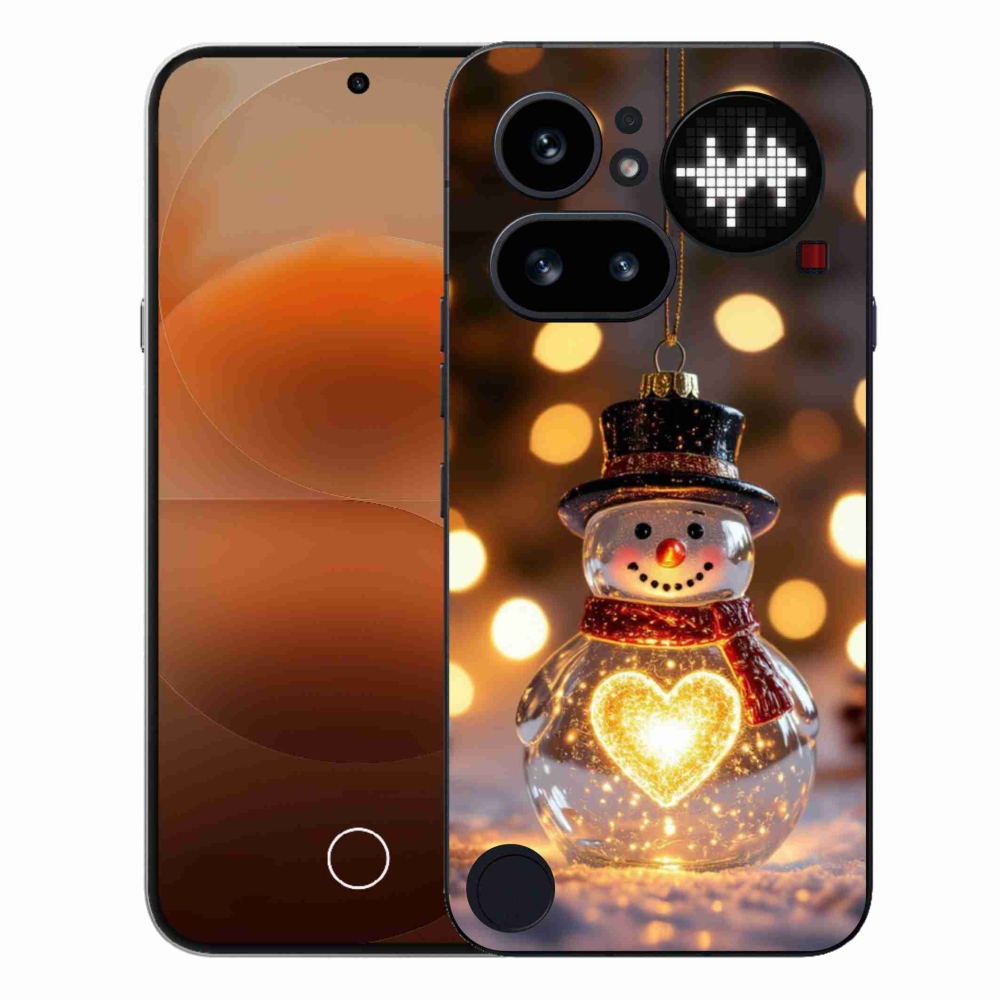 Gélový kryt mmCase na Nothing Phone (4a) - svietiaci vianočný snehuliak