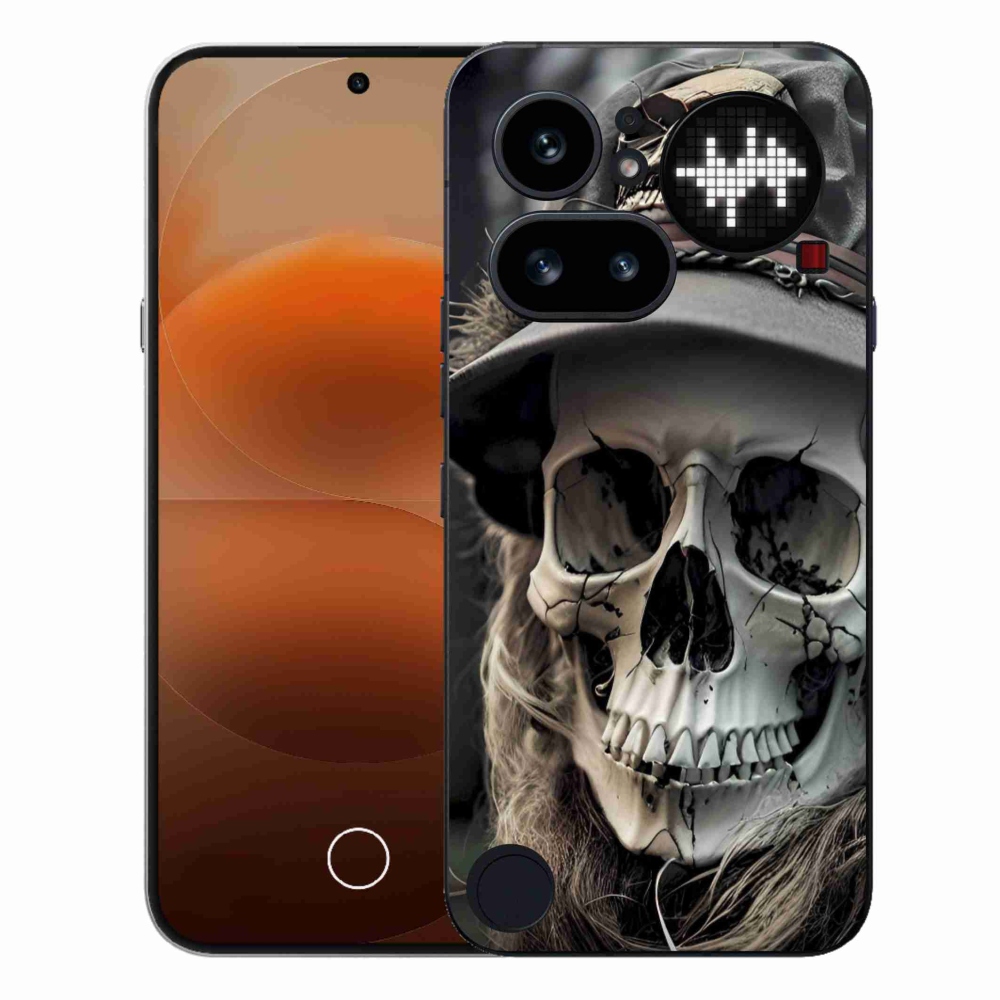 Gélový kryt mmCase na Nothing Phone (4a) - temná lebka