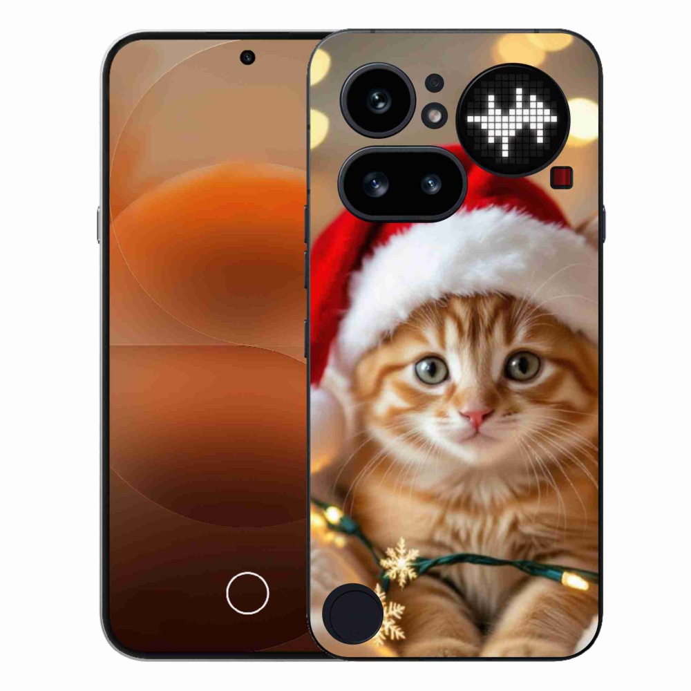 Gélový kryt mmCase na Nothing Phone (4a) - vianočné mačiatko