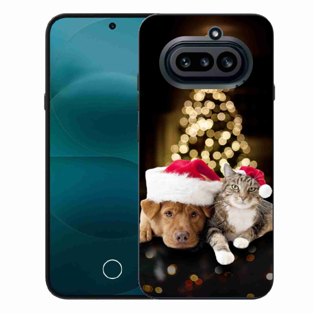 Gélový kryt mmCase na Nothing Phone (4a) - vianočný pes a mačka