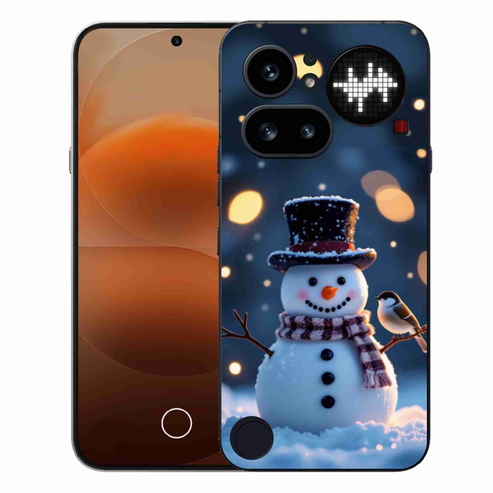 Gélový kryt mmCase na Nothing Phone (4a) - vianočný snehuliak