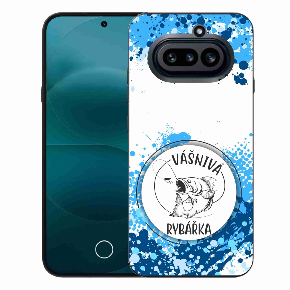 Gélový kryt mmCase na Nothing Phone (4a) - vášnivá rybárka biele pozadie