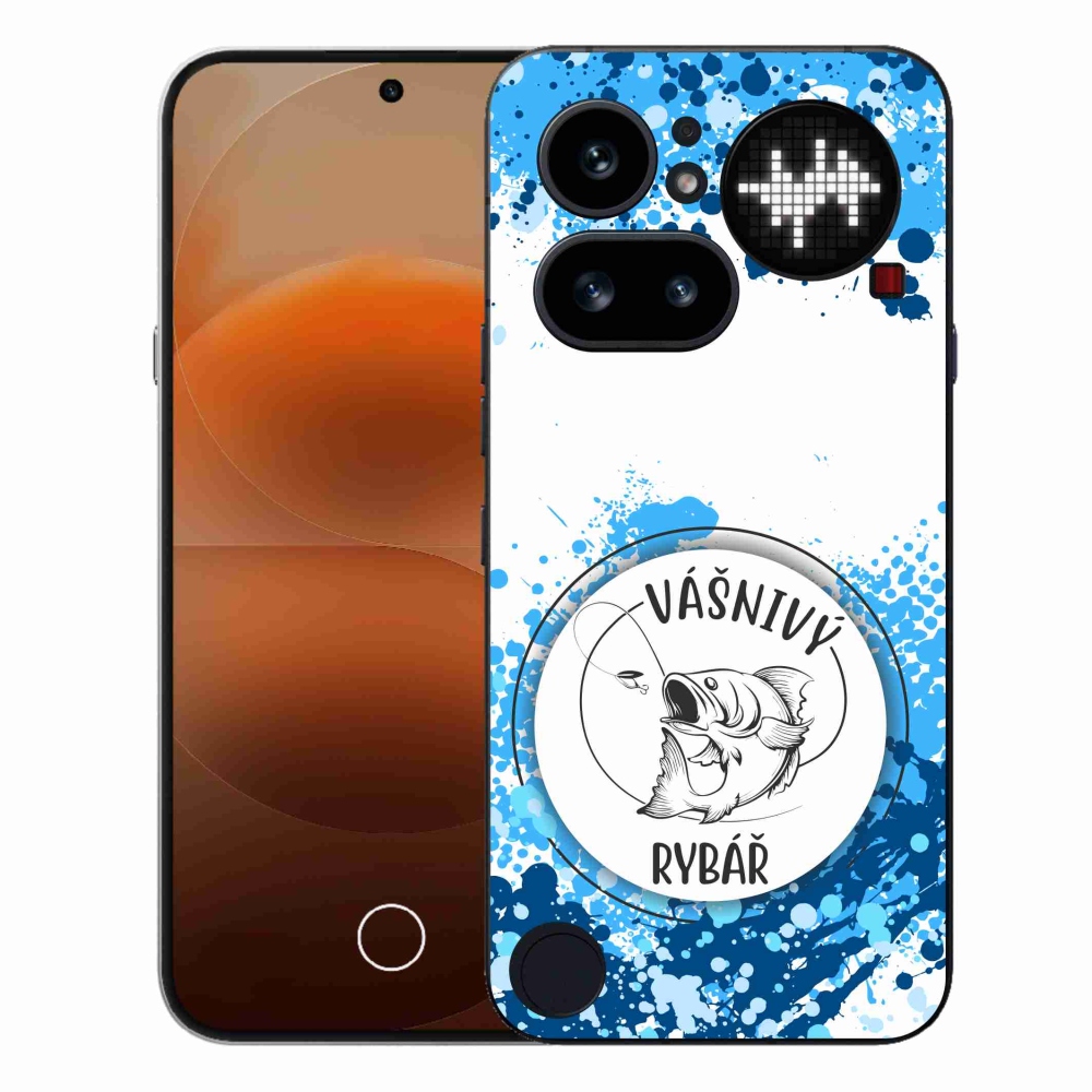 Gélový kryt mmCase na Nothing Phone (4a) - vášnivý rybár biele pozadie