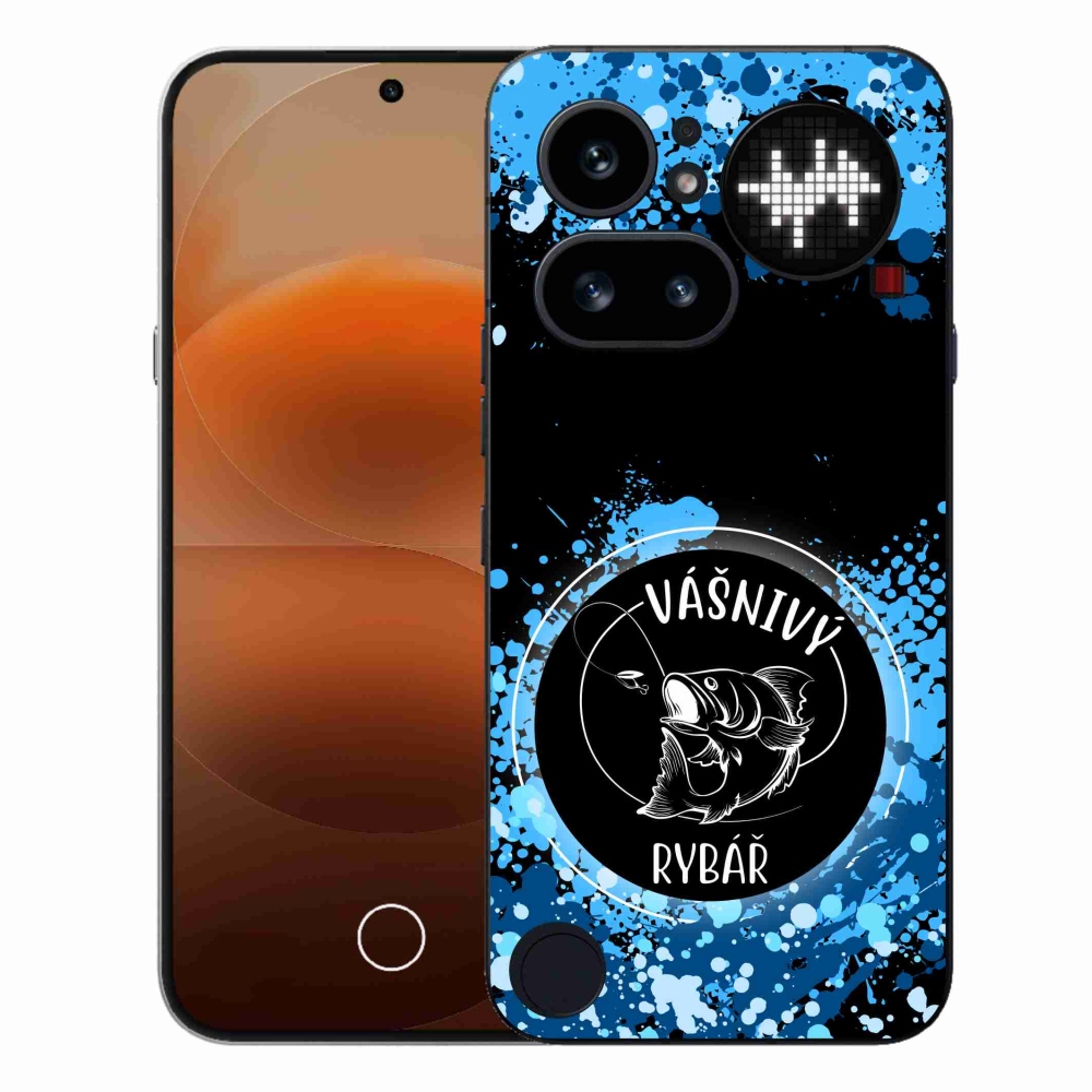 Gélový kryt mmCase na Nothing Phone (4a) - vášnivý rybár čierne pozadie
