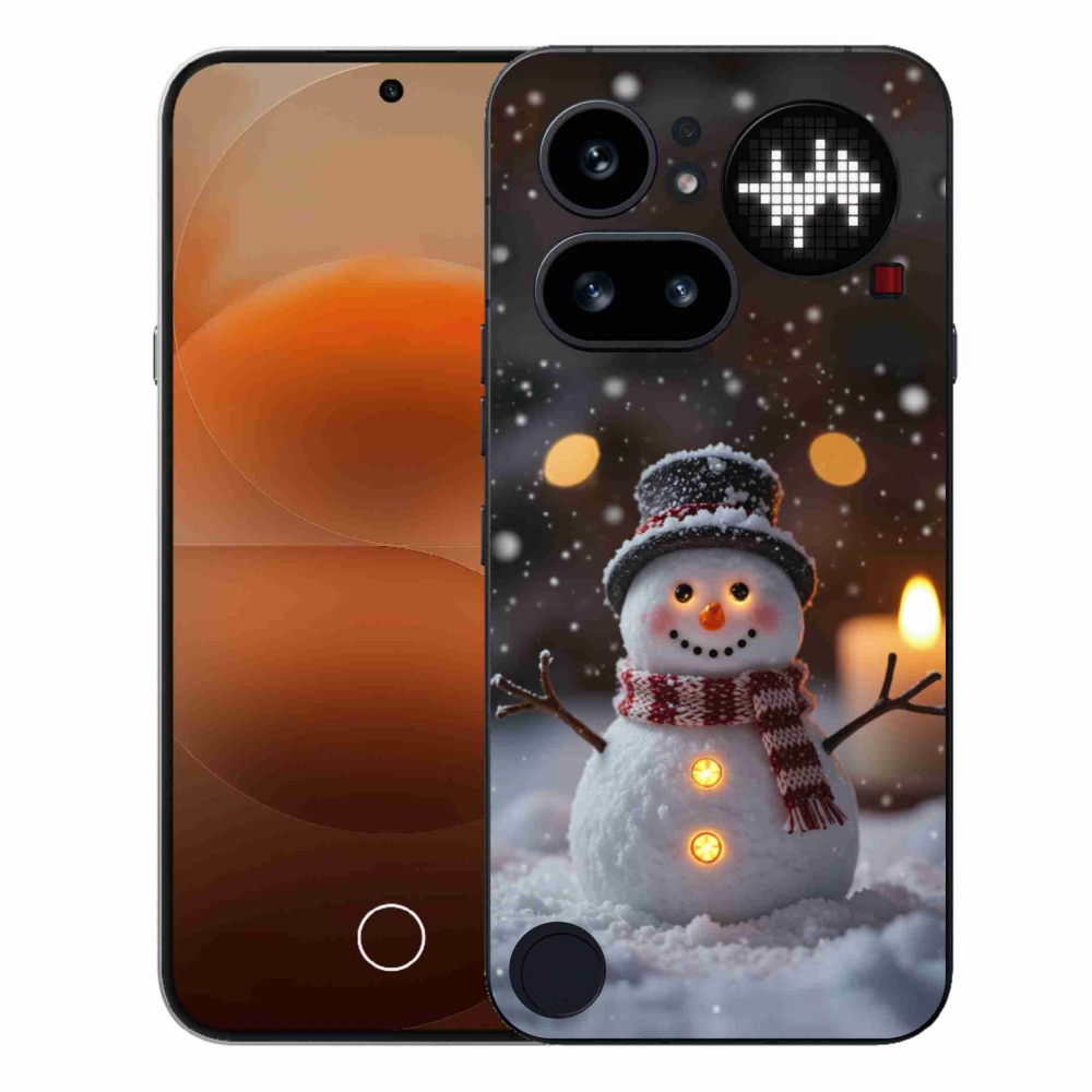 Gélový kryt mmCase na Nothing Phone (4a) - veselý snehuliak