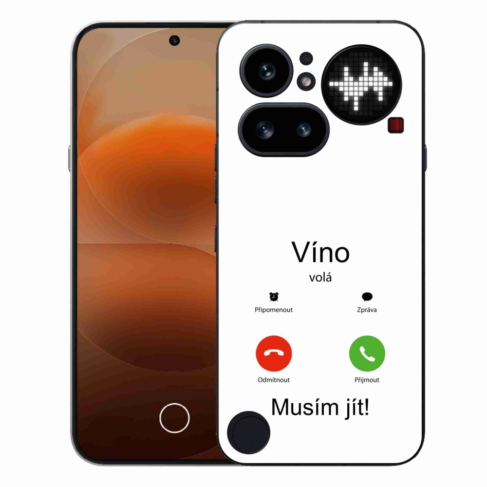 Gélový kryt mmCase na Nothing Phone (4a) - víno volá biele pozadie