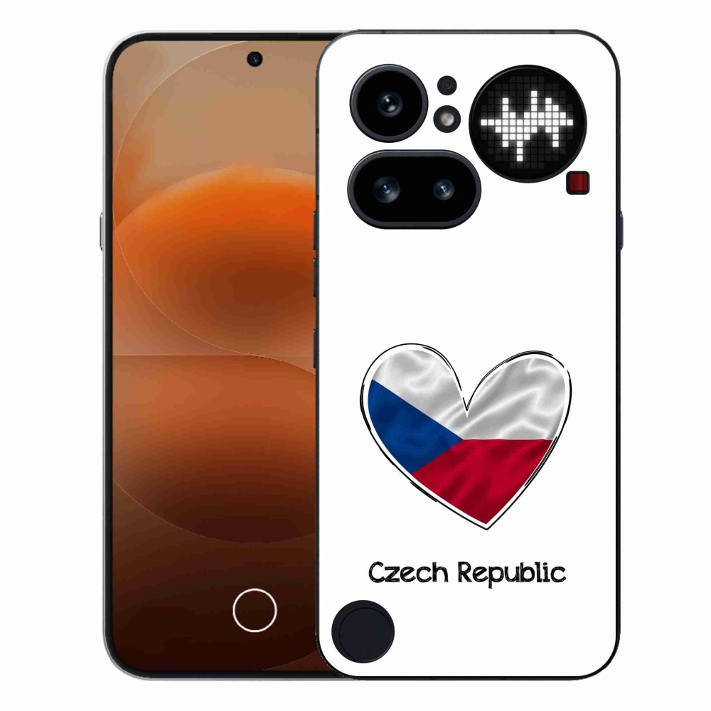 Gélový kryt mmCase na Nothing Phone (4a) - vlajka srdca biele pozadie