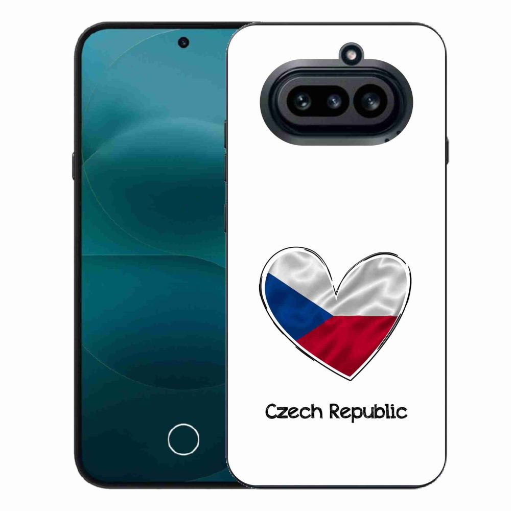Gélový kryt mmCase na Nothing Phone (4a) - vlajka srdca biele pozadie