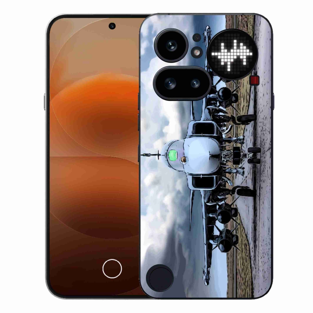 Gélový kryt mmCase na Nothing Phone (4a) - vojenské lietadlo