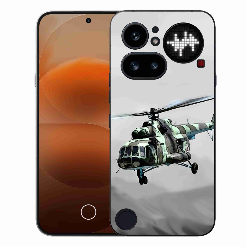 Gélový kryt mmCase na Nothing Phone (4a) - vojenský vrtuľník