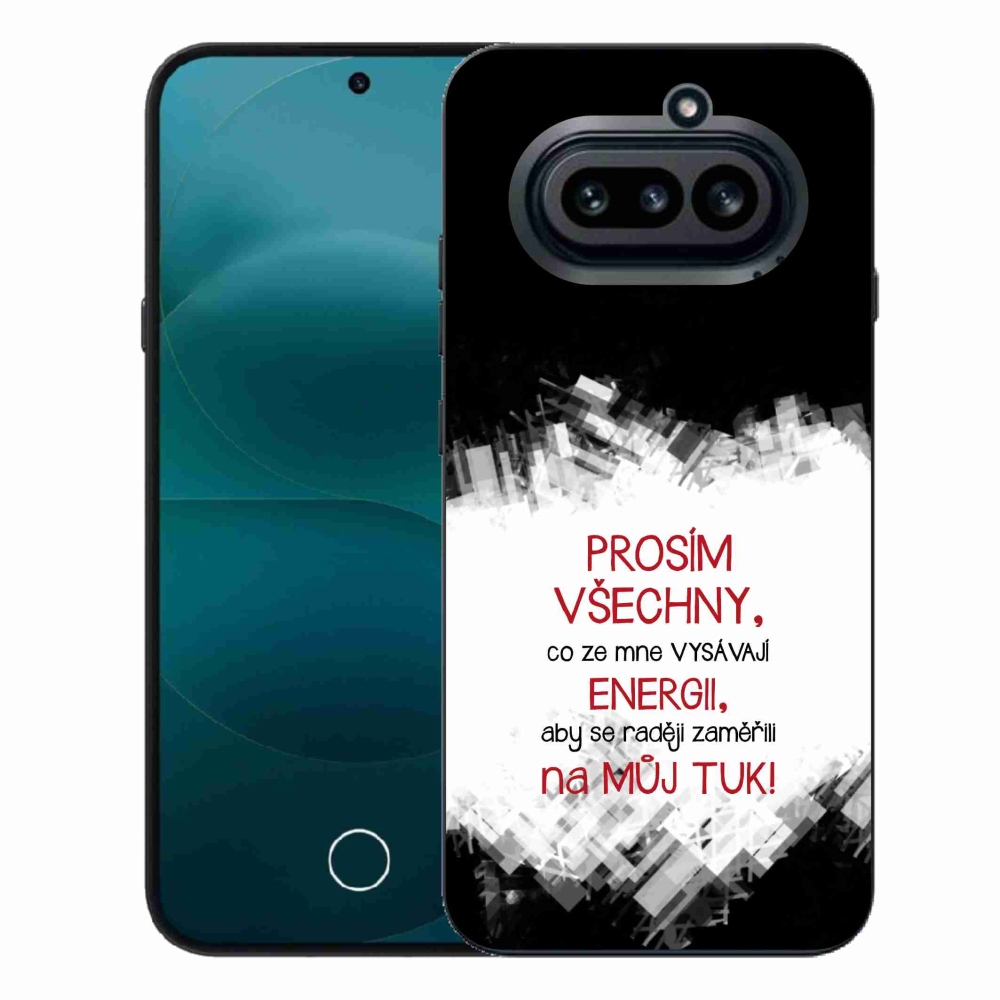 Gélový kryt mmCase na Nothing Phone (4a) - vtipný text 1 červený