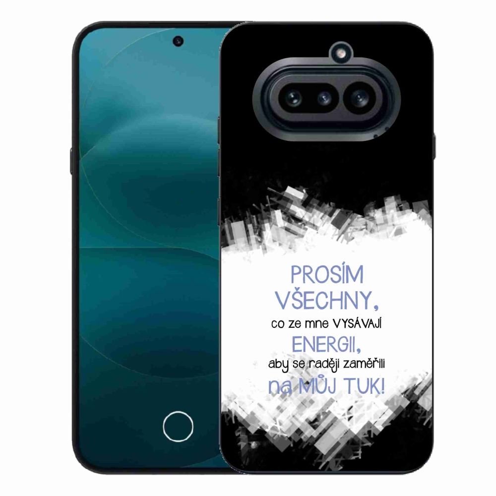 Gélový kryt mmCase na Nothing Phone (4a) - vtipný text 1 modrý