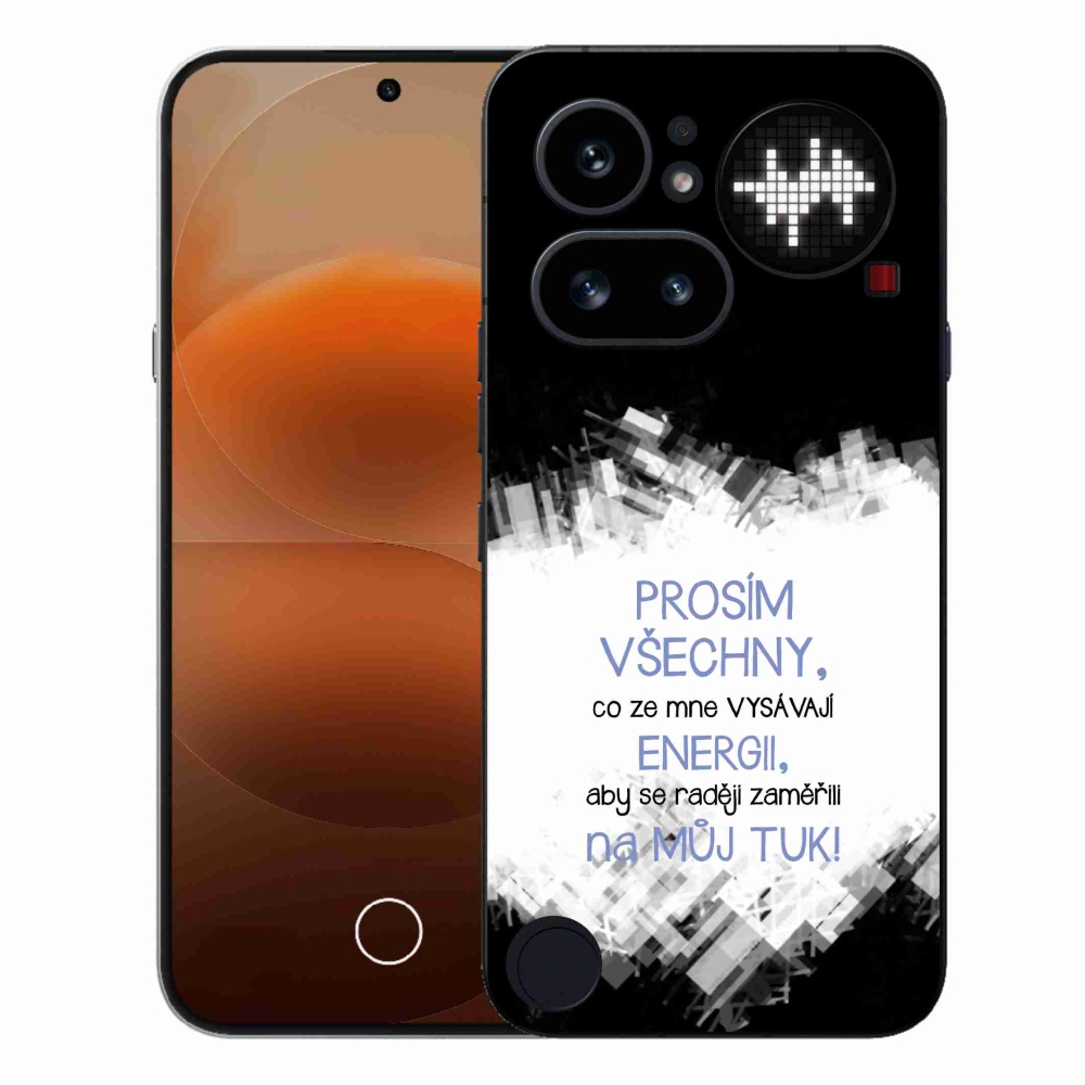 Gélový kryt mmCase na Nothing Phone (4a) - vtipný text 1 modrý