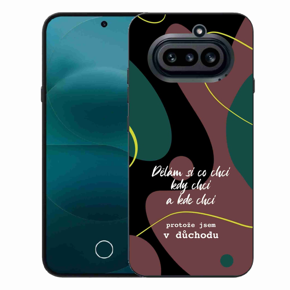 Gélový kryt mmCase na Nothing Phone (4a) - vtipný text 10 čierne pozadie