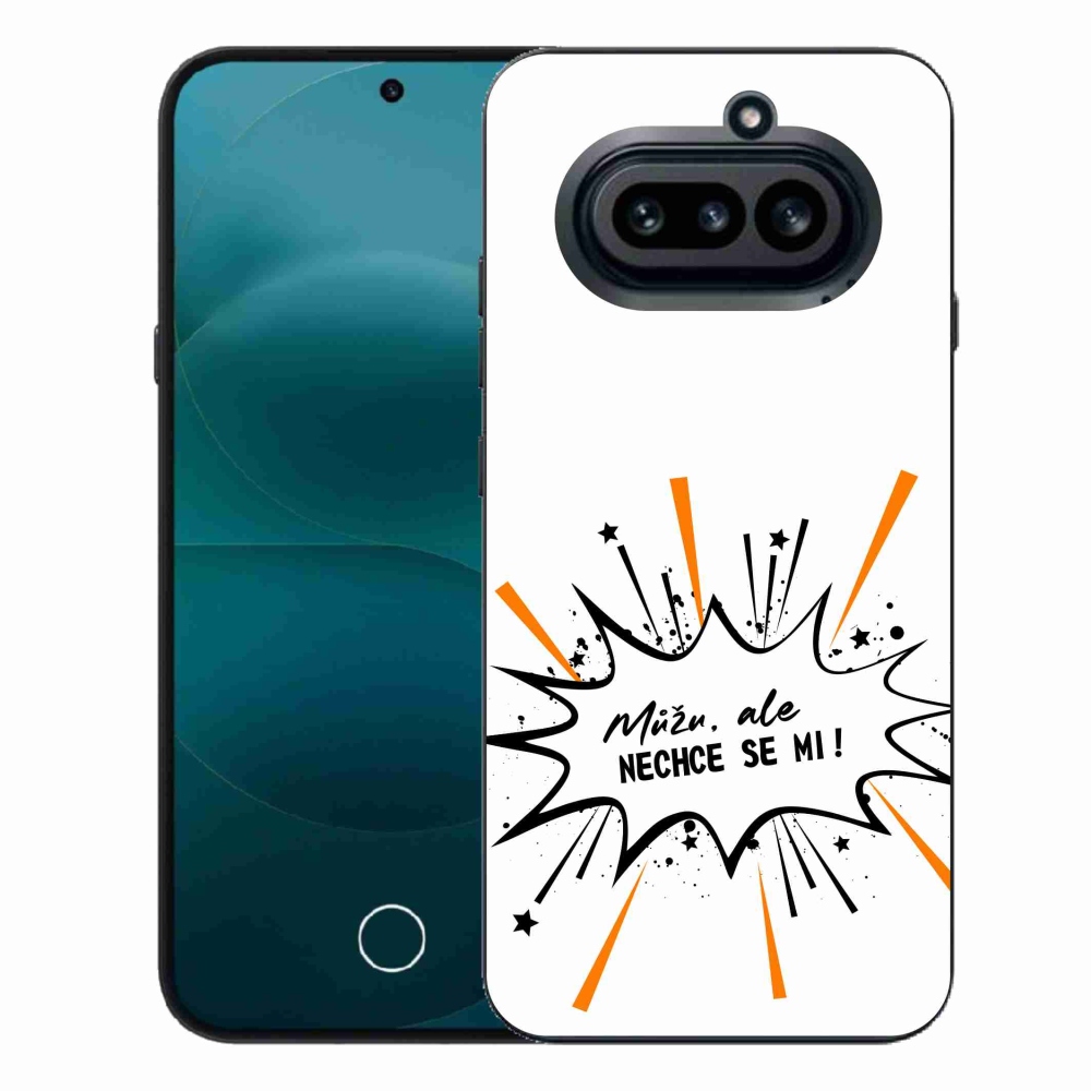 Gélový kryt mmCase na Nothing Phone (4a) - vtipný text 11 biele pozadie