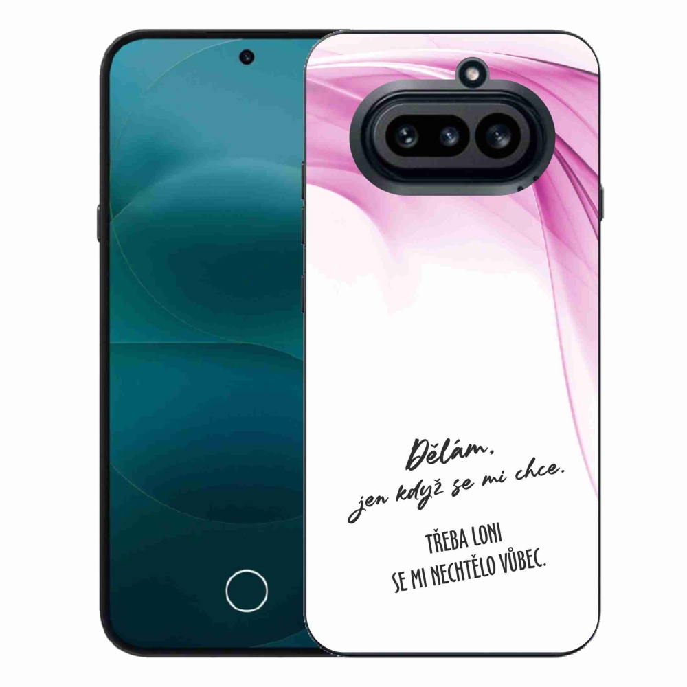 Gélový kryt mmCase na Nothing Phone (4a) - vtipný text 12 biele pozadie
