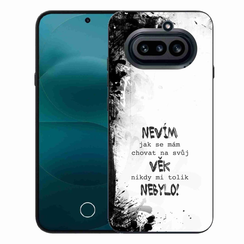 Gélový kryt mmCase na Nothing Phone (4a) - vtipný text 14 biele pozadie