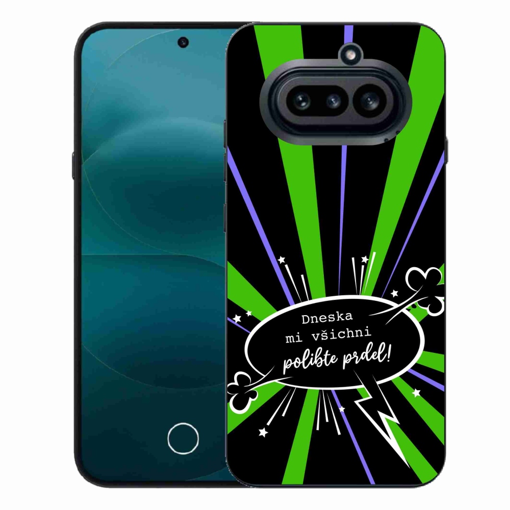 Gélový kryt mmCase na Nothing Phone (4a) - vtipný text 15 čierne pozadie