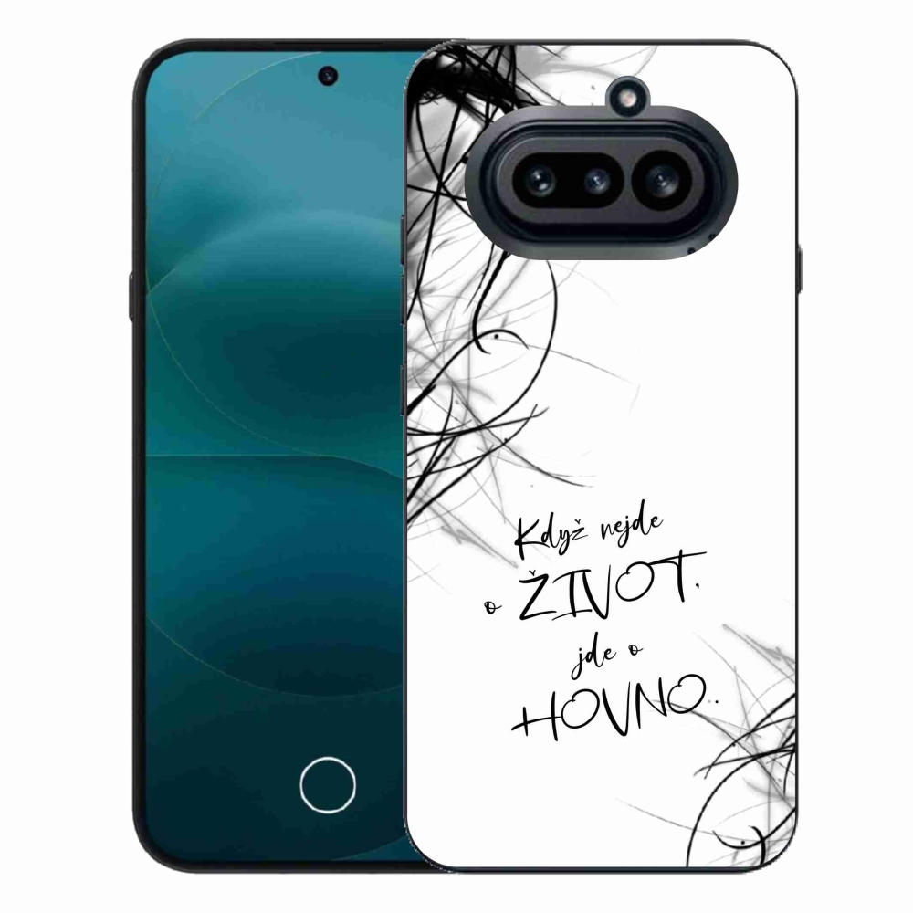 Gélový kryt mmCase na Nothing Phone (4a) - vtipný text 16 biele pozadie