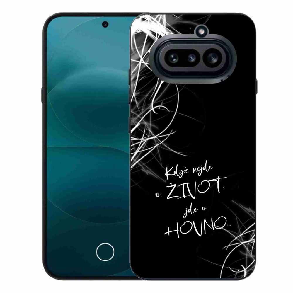 Gélový kryt mmCase na Nothing Phone (4a) - vtipný text 16 čierne pozadie