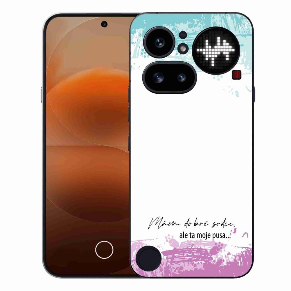 Gélový kryt mmCase na Nothing Phone (4a) - vtipný text 3 biele pozadie
