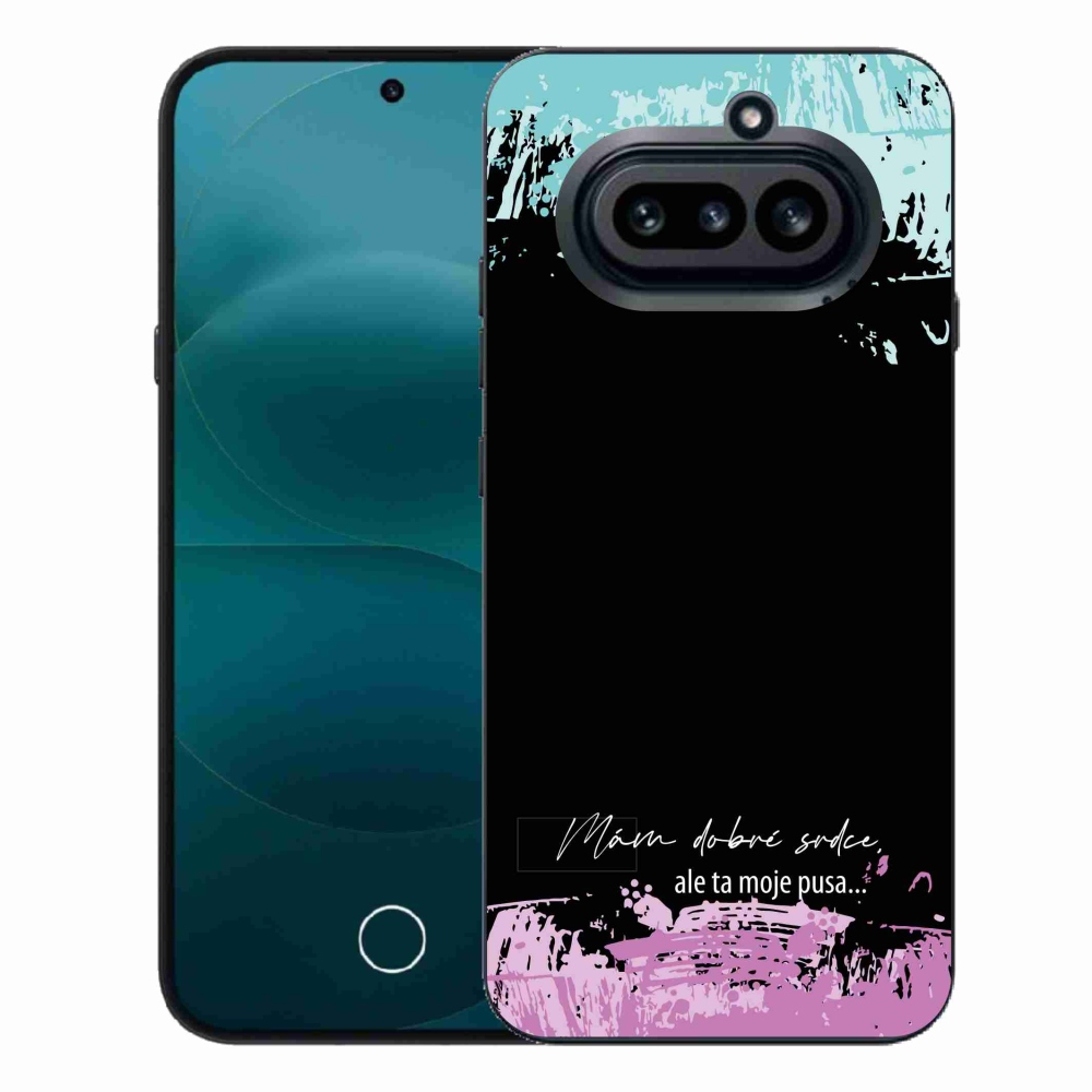 Gélový kryt mmCase na Nothing Phone (4a) - vtipný text 3 čierne pozadie