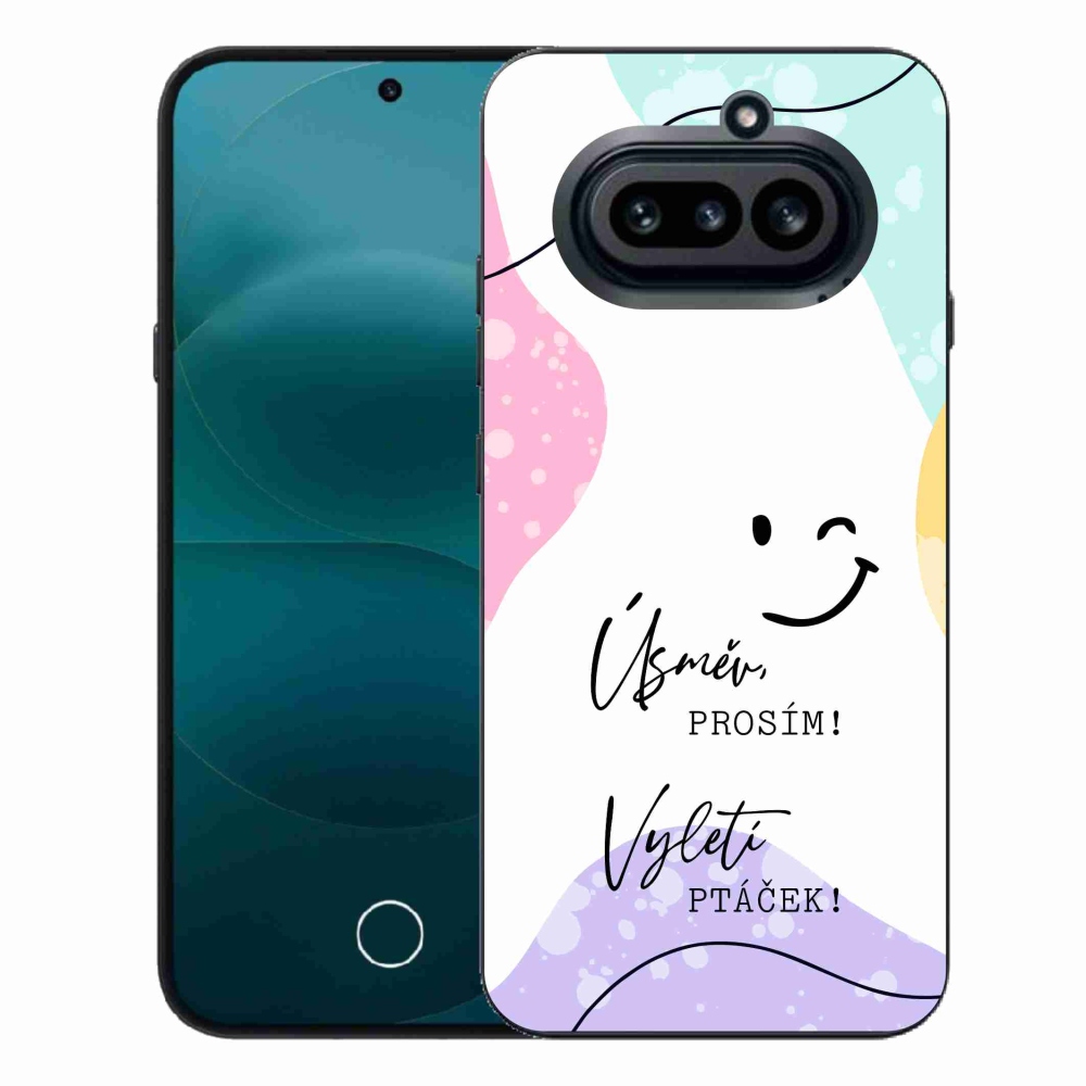 Gélový kryt mmCase na Nothing Phone (4a) - vtipný text 4 biele pozadie