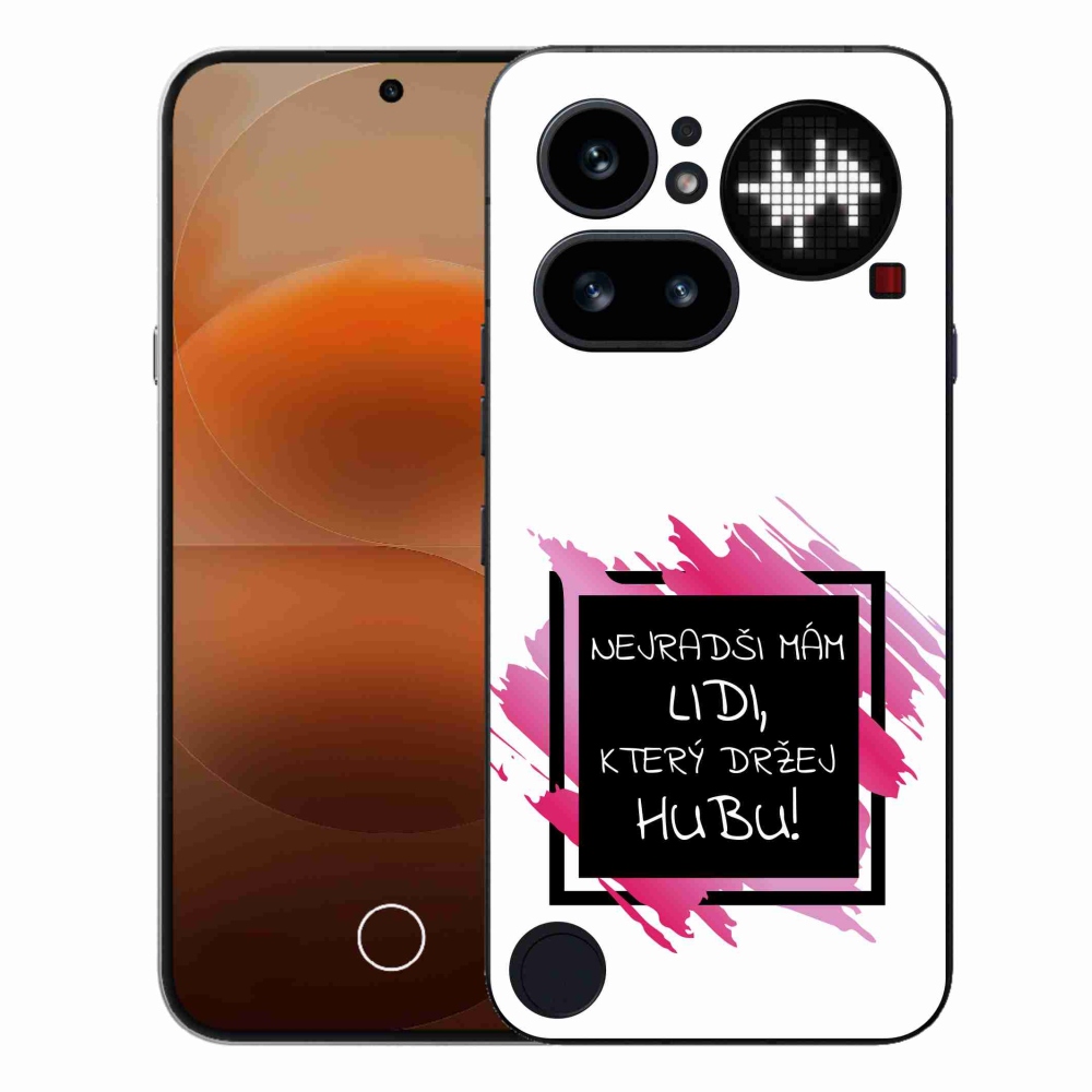 Gélový kryt mmCase na Nothing Phone (4a) - vtipný text 7 čiernobiele pozadie