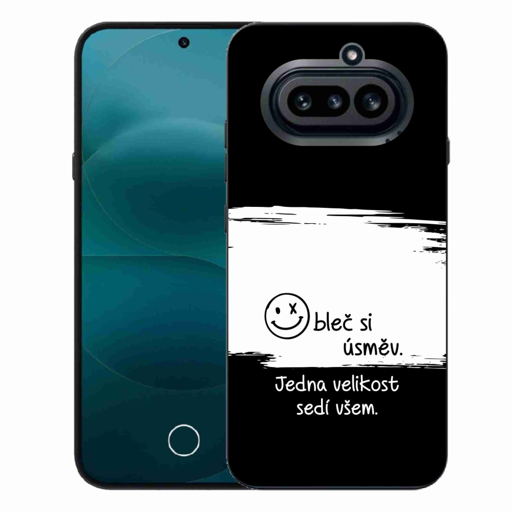 Gélový kryt mmCase na Nothing Phone (4a) - vtipný text 8 bieločierne pozadie