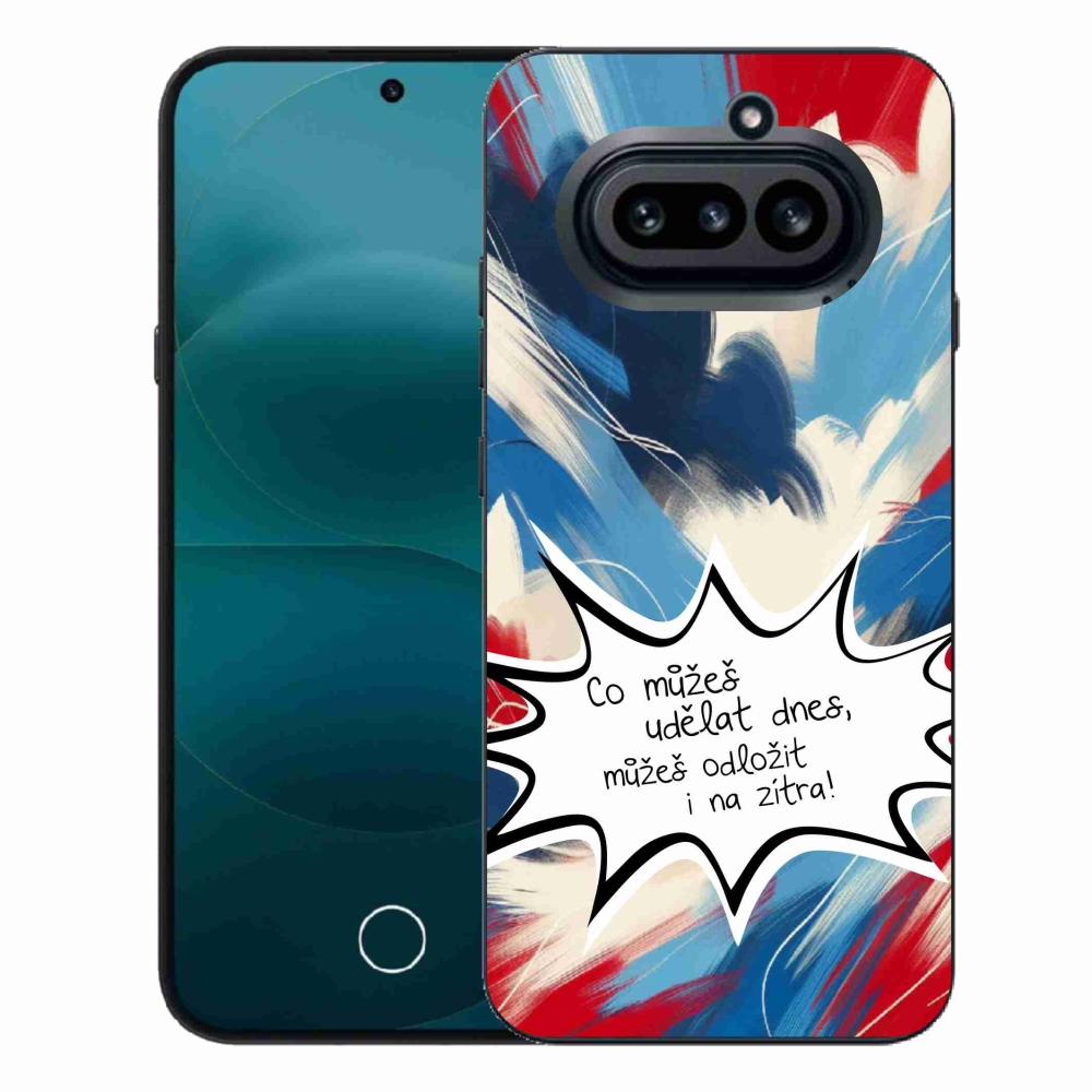 Gélový kryt mmCase na Nothing Phone (4a) - vtipný text 9 biele pozadie