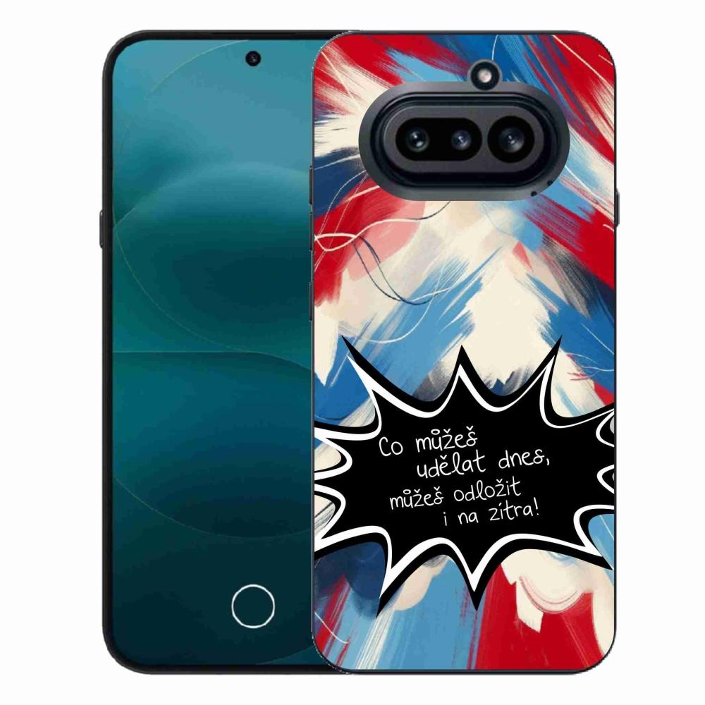 Gélový kryt mmCase na Nothing Phone (4a) - vtipný text 9 čierne pozadie