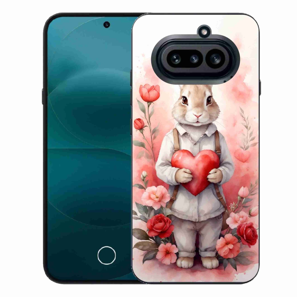 Gélový kryt mmCase na Nothing Phone (4a) - zajac so srdiečkom