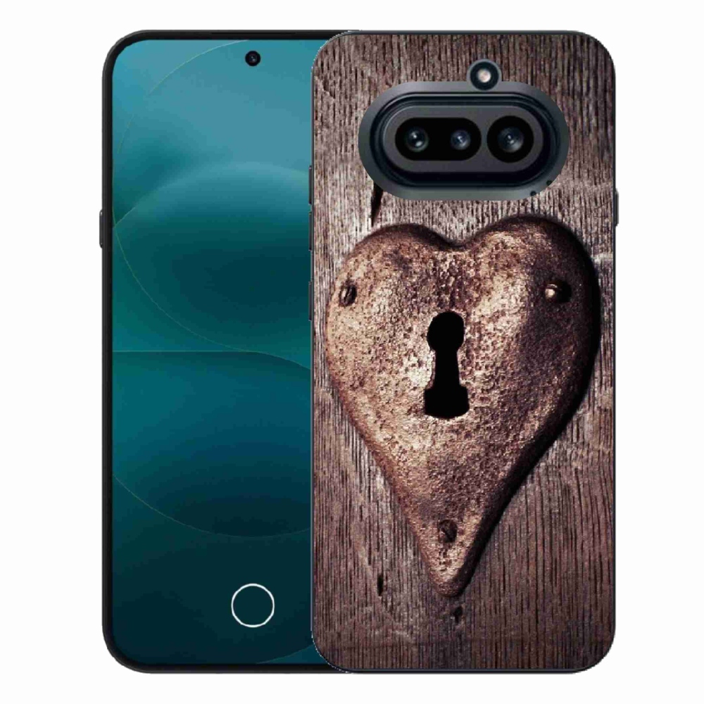 Gélový kryt mmCase na Nothing Phone (4a) - zámok v tvare srdca