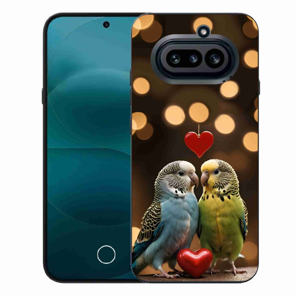 Gélový kryt mmCase na Nothing Phone (4a) - zamilovaní papagáje