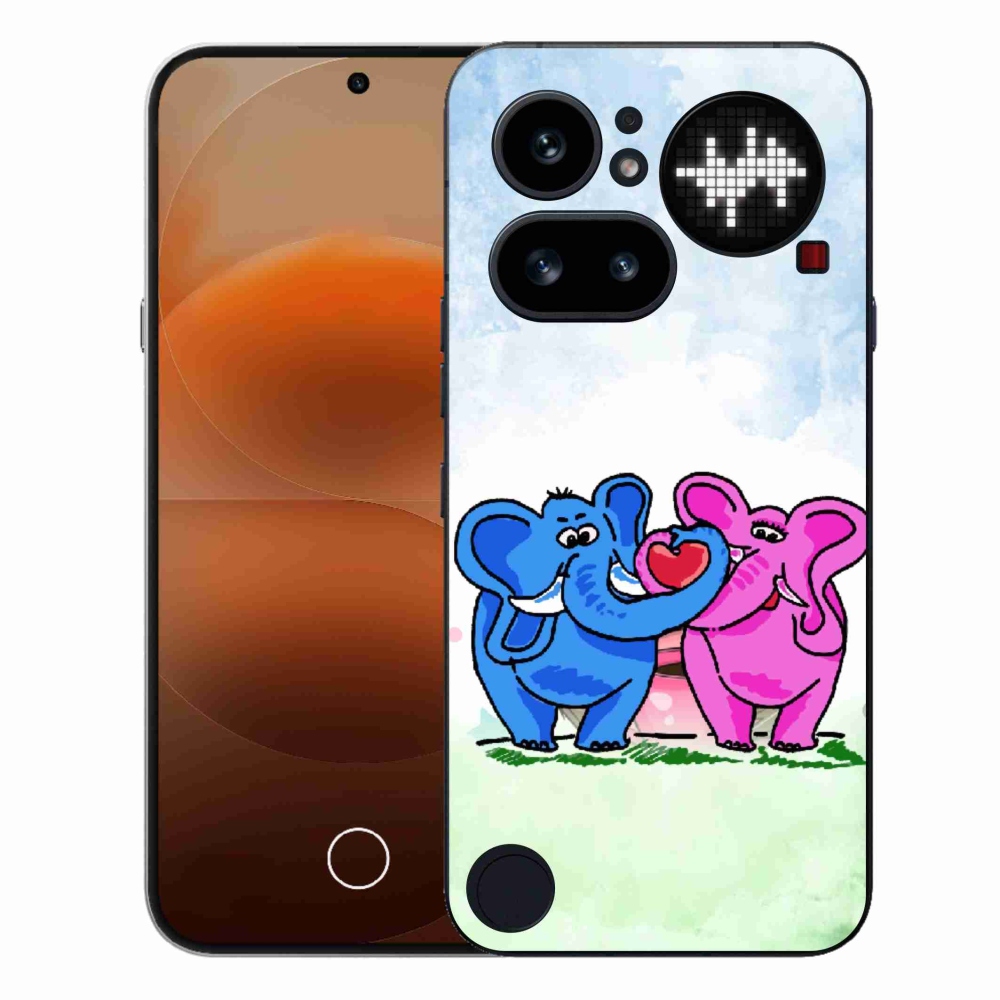 Gélový kryt mmCase na Nothing Phone (4a) - zamilovaní slony