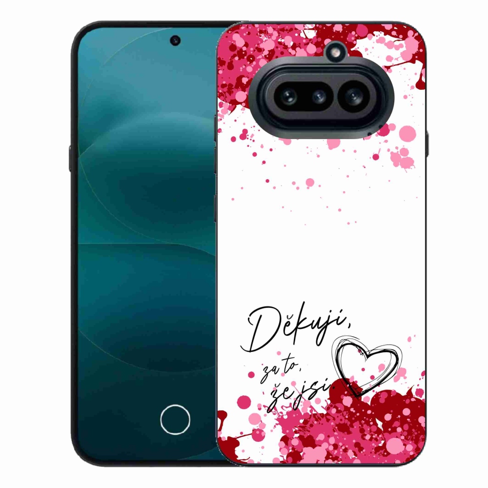 Gélový kryt mmCase na Nothing Phone (4a) - zamilovaný text 2 biele pozadie