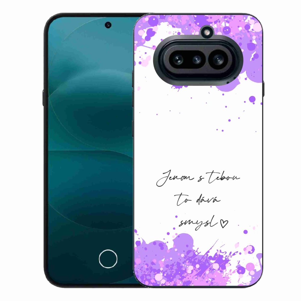 Gélový kryt mmCase na Nothing Phone (4a) - zamilovaný text biele pozadie