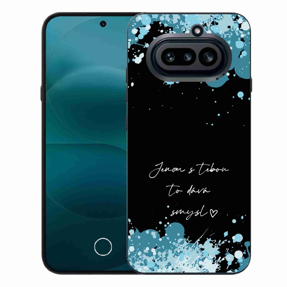 Gélový kryt mmCase na Nothing Phone (4a) - zamilovaný text čierne pozadie