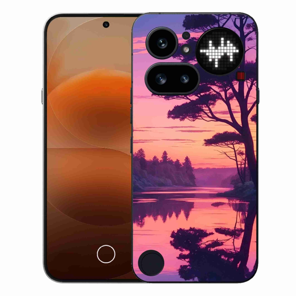 Gélový kryt mmCase na Nothing Phone (4a) - západ slnka nad jazerom