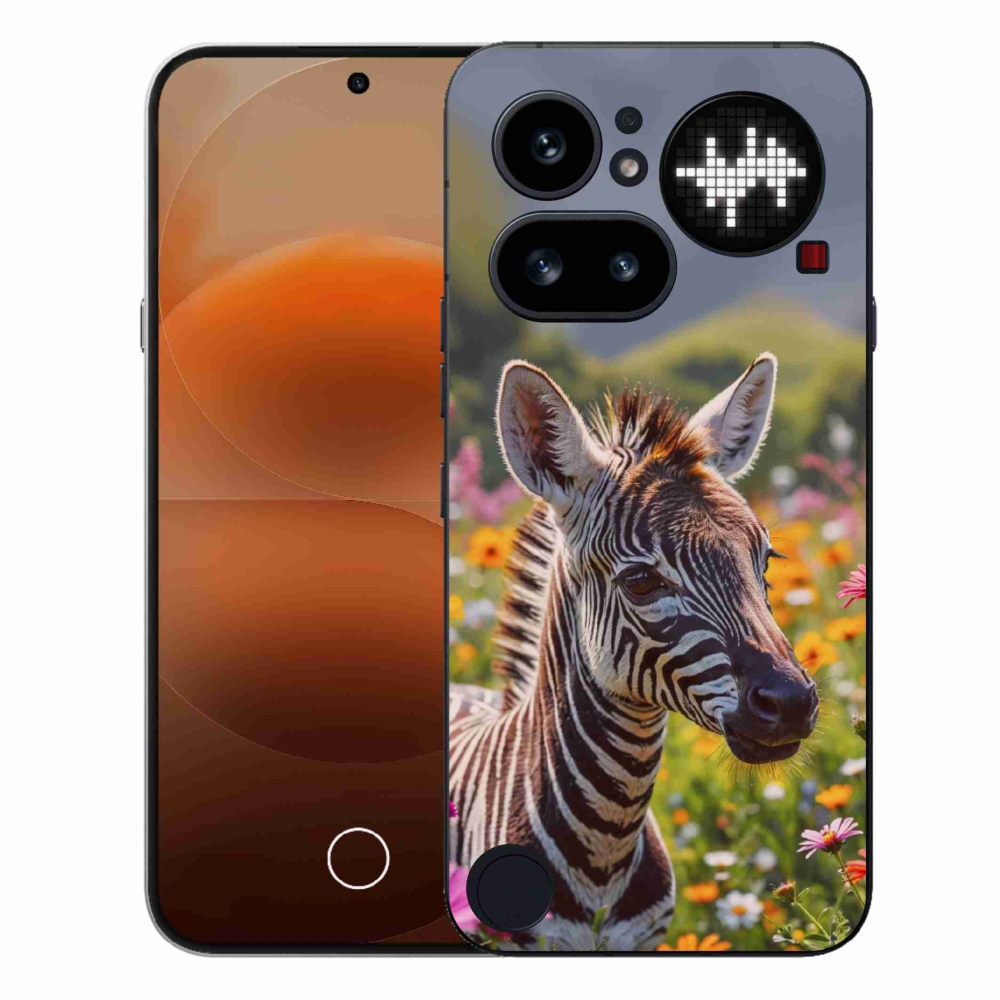 Gélový kryt mmCase na Nothing Phone (4a) - zebra na lúke